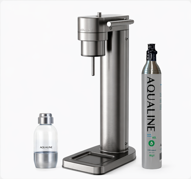 Aqualine Steel Soda Maker Bundle
